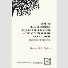 Égalité femmes-hommes dans le droit familial au maroc, en algerie et en tunisie
