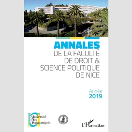 Annales de la faculté de droit & science politique de nice