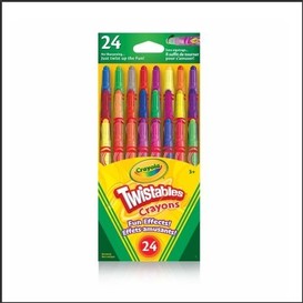 24/pqt mini crayon de cire twistable - Articles scolaires