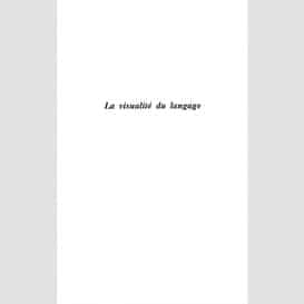 La visualité du langage