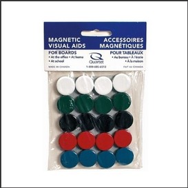 20/pqt aimant rond 1/2'assortie