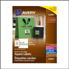 Etiquettes carrees imagebuilder d'avery,