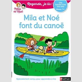 Mila et noe font du canoe