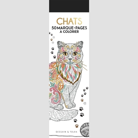 Chats - 50 marque-pages a colorier