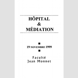 Hôpital et médiation