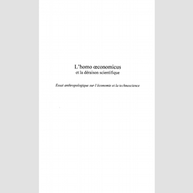 L'homo oeconomicus et la déraison scientifique