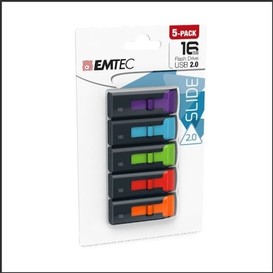 5/pqt cle usb 16gb 2.0 assortie