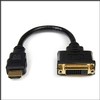 Adapt cable video hdmi-dvi-d m/f