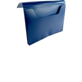 Enveloppe expansible en poly 10x12 bleu
