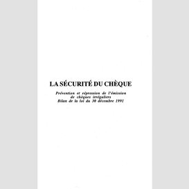 La sécurité du chèque