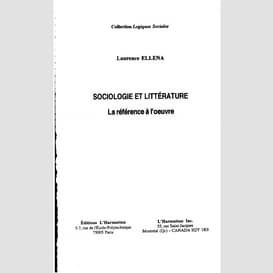 Sociologie et littérature