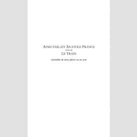 Ainsi parlait anatole france