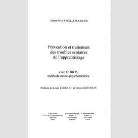 Prévention et traitement des troubles scolaires de l'apprentissage