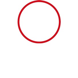 Mini-tampon encreur a cercle rouge s-pri