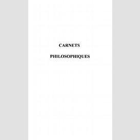 Carnets philosophiques
