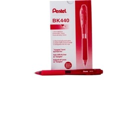 12/bte stylo retrac med rouge pentel