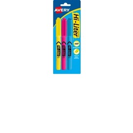 3/pqt surligneur stylo assortie hi-liter