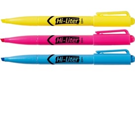 3/pqt surligneur stylo assortie hi-liter