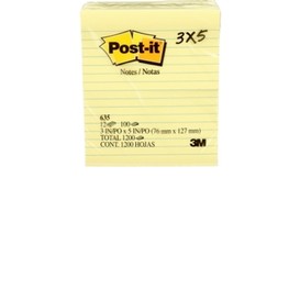 12/pqt notocollant 3x5 ligne jaune