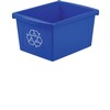 Bac recyclage bleu 9x11.5x8 de haut