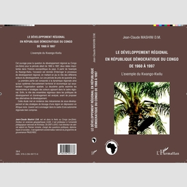 Développement régional en république démocratique du congo de 1960 à 1997