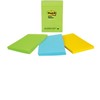 3/pqt post-it 4x6 ligne ultra assorties