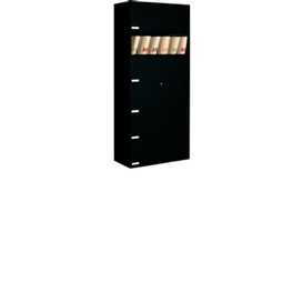 Armoire de rangement 6 tablettes noir