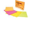 4/pqt post-it 8x6 super colle neon ass