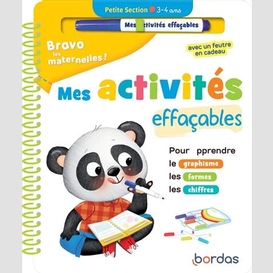 Mes activites effacables petite section