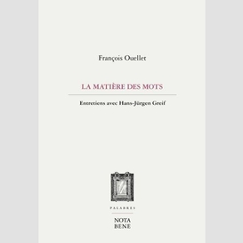 Matiere des mots (la)