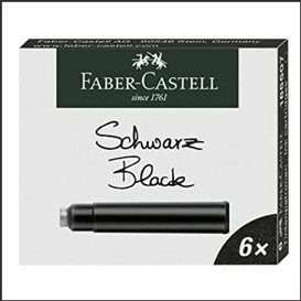 6/pqt cart.encre noir/plume faber castel