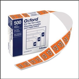 Etiquettes annee 2013 d'oxford, 500/boit
