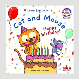 Cat and mouse happy birthday