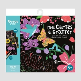 Cartes a gratter fleurs