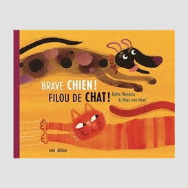 Brave chien filou chat