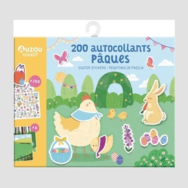 200 autocollants paques