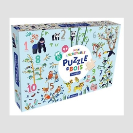 Coffret mon incroyable puzzle bois chiff