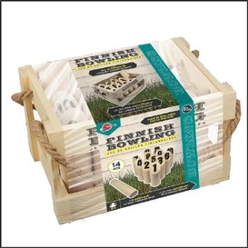 Jeu de quilles finlandaise en bois