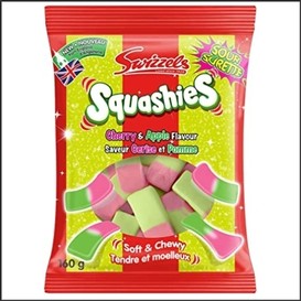 Bonbons squashies cerise et pomme sure