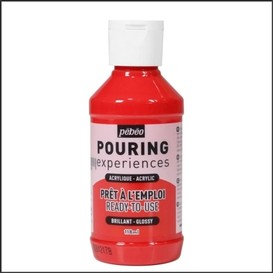 Acrylique rouge magenta pouring 118ml