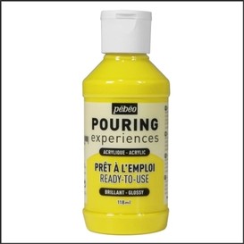 Acrylique jaune primaire pouring 118ml