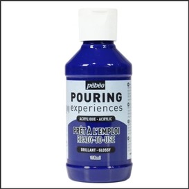 Acrylique bleu cyan pouring 118ml