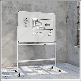 Chevalet mobile dbl effacable 48x36