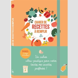 Cahier de recettes a remplir