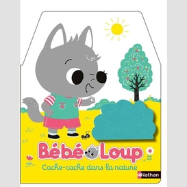 Bebe loup cache-cache dans la nature