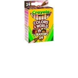 24/pqt crayons coul colors of the world
