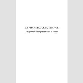 Le psychologue du travail