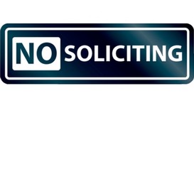 Affiche 8x2 ang no soliciting