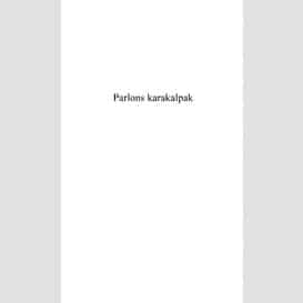 Parlons karakalpak