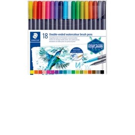 Feutres aquarelle duo asso 18/pqt